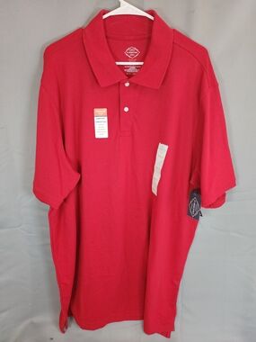St. John's Bay Red Short-Sleeve Polo Shirt Classis Fit
